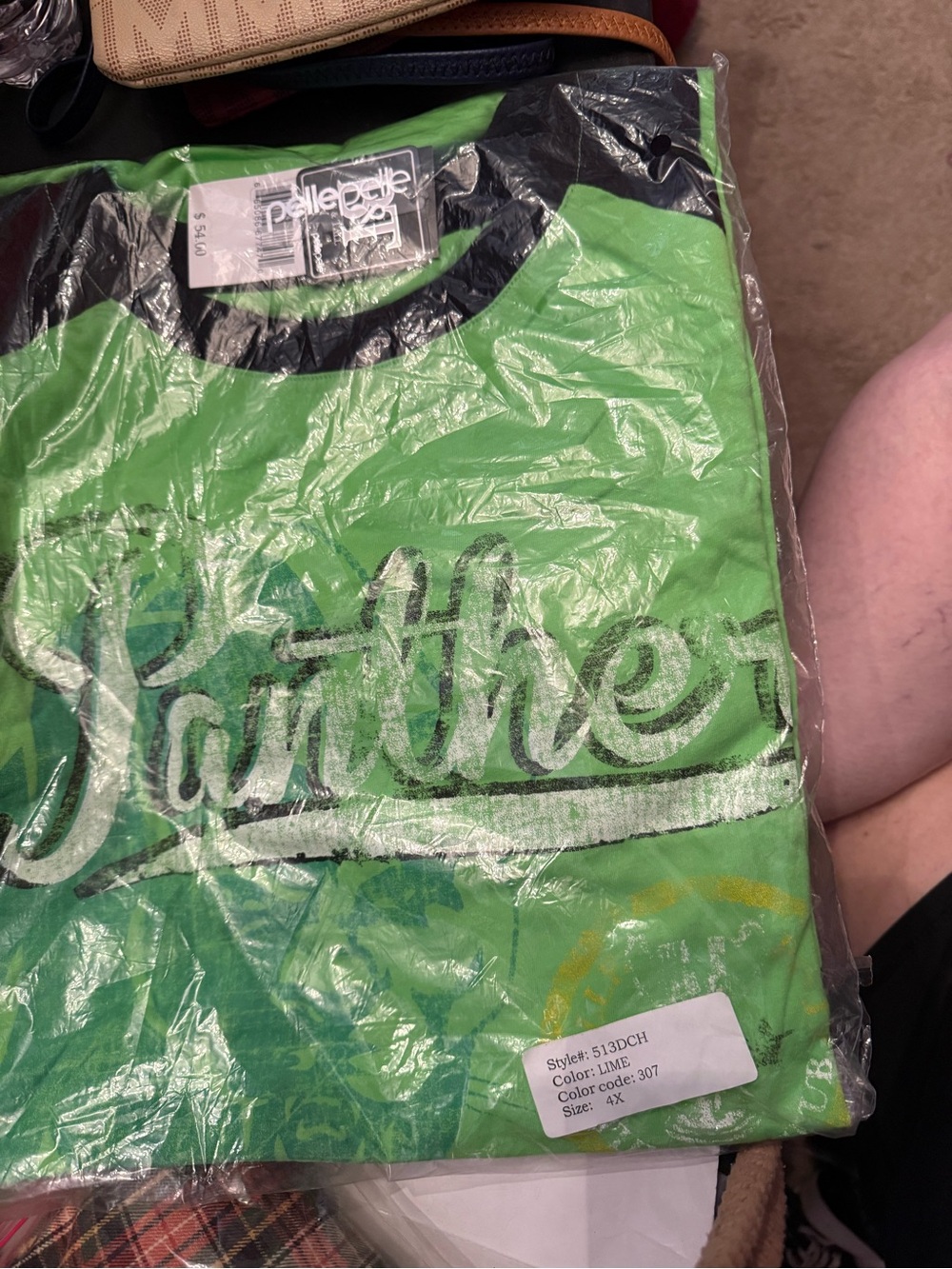 Pelle Pelle Kids Green Panthers Graphic Tee with Black Trim